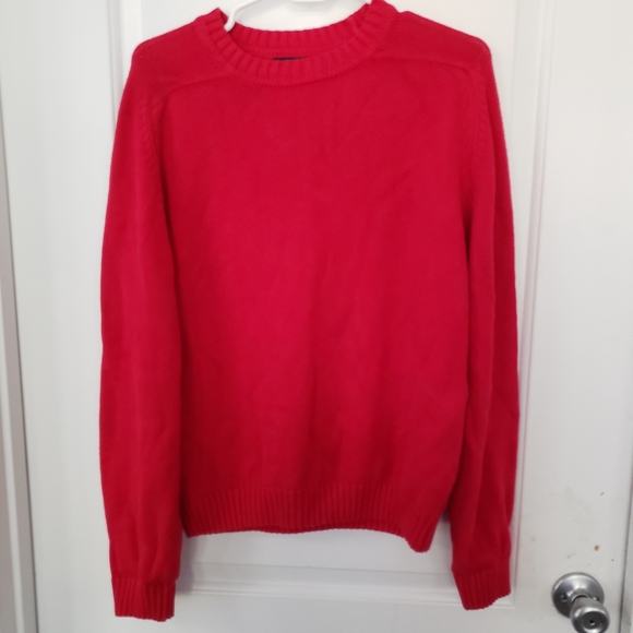 Lands' End Sweaters Lands End Red Crew Neck Knitted Sweater Sz M